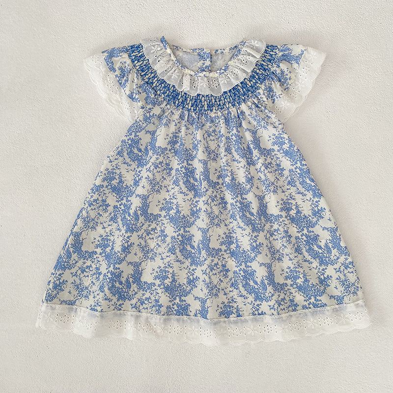 Girls' Floral Cotton Dress