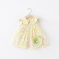 Girls' Floral Sleeveless Cotton Dress