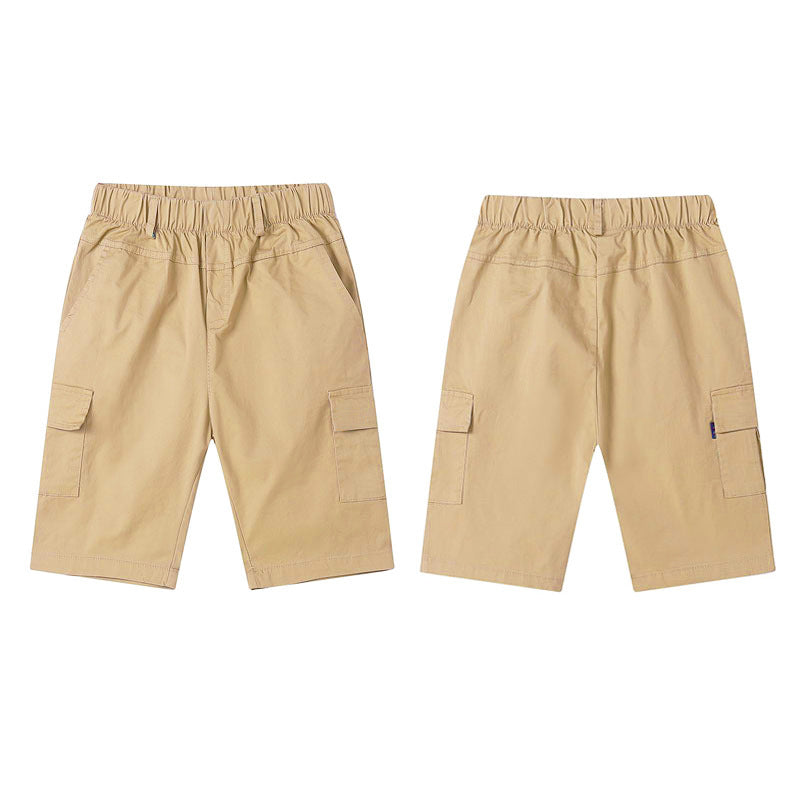 Boys Cotton Cropped Casual Shorts