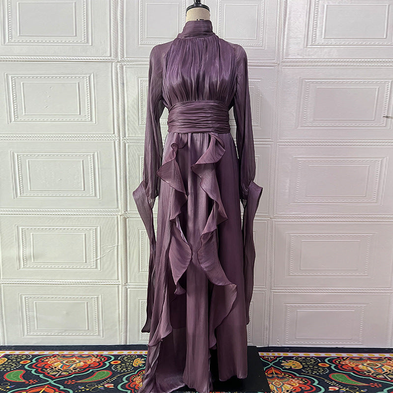 Elegant Ruffled Slim Dress