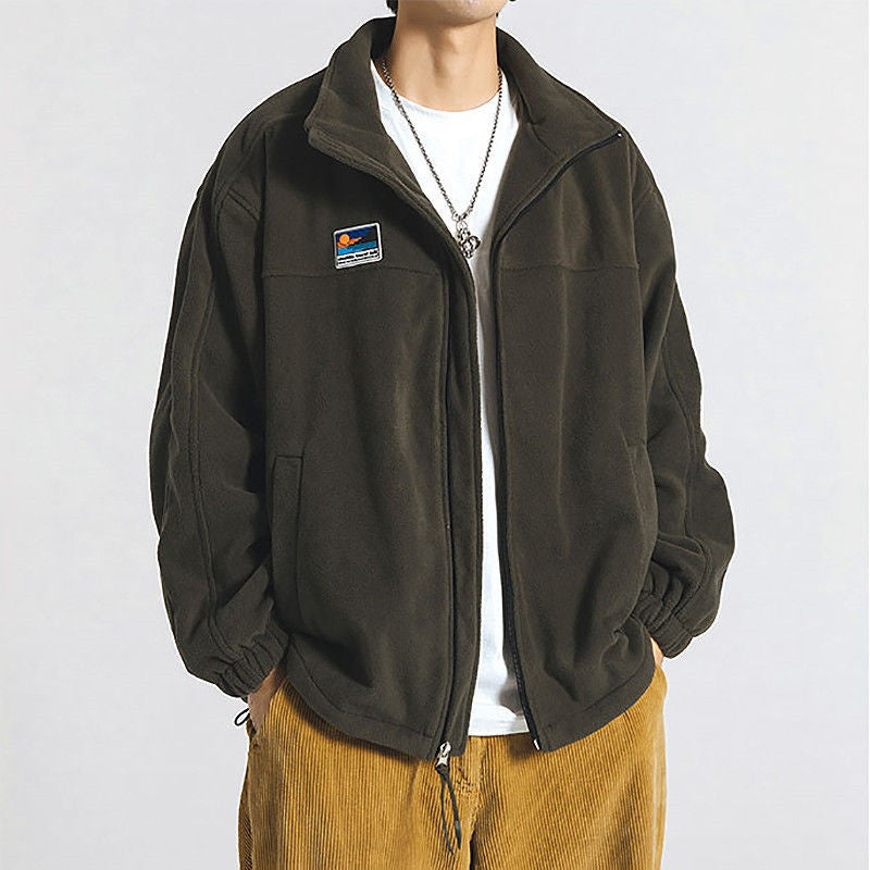 Men's Fleece Stand Collar Casual Jacket