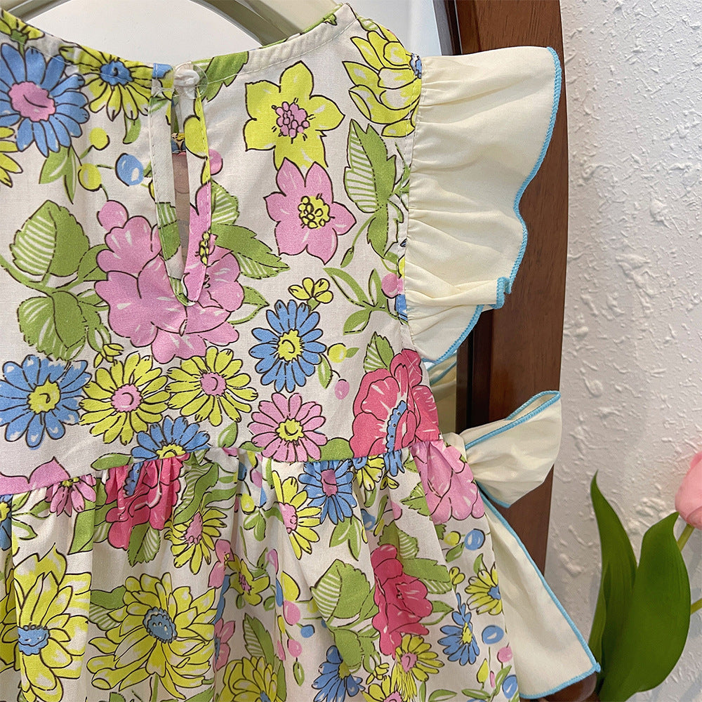 Girls' Floral Sleeveless Dress