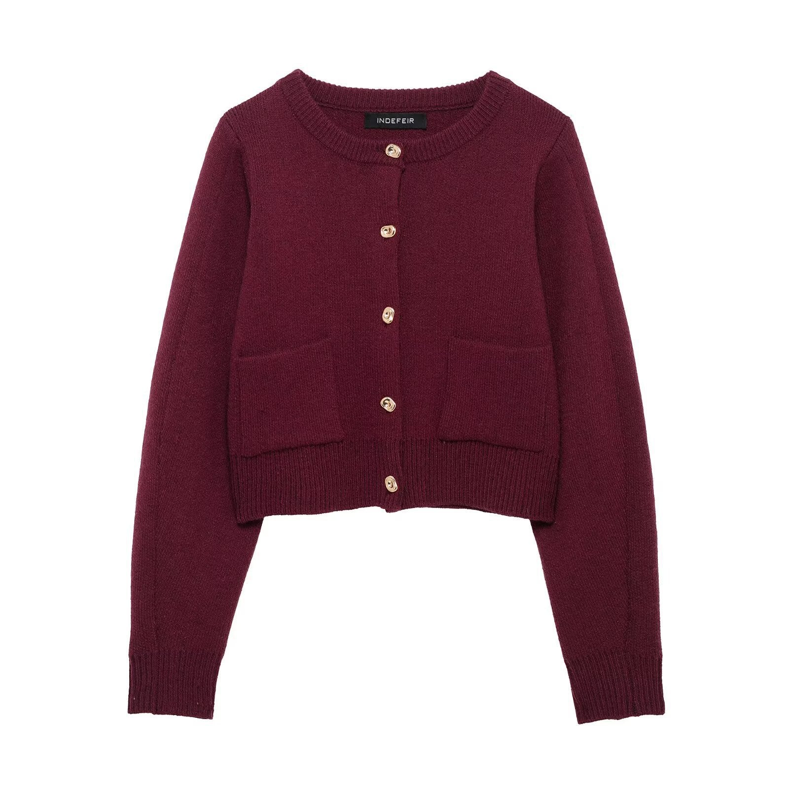 Women's Long sleeve knitted sweater and mini skirt set