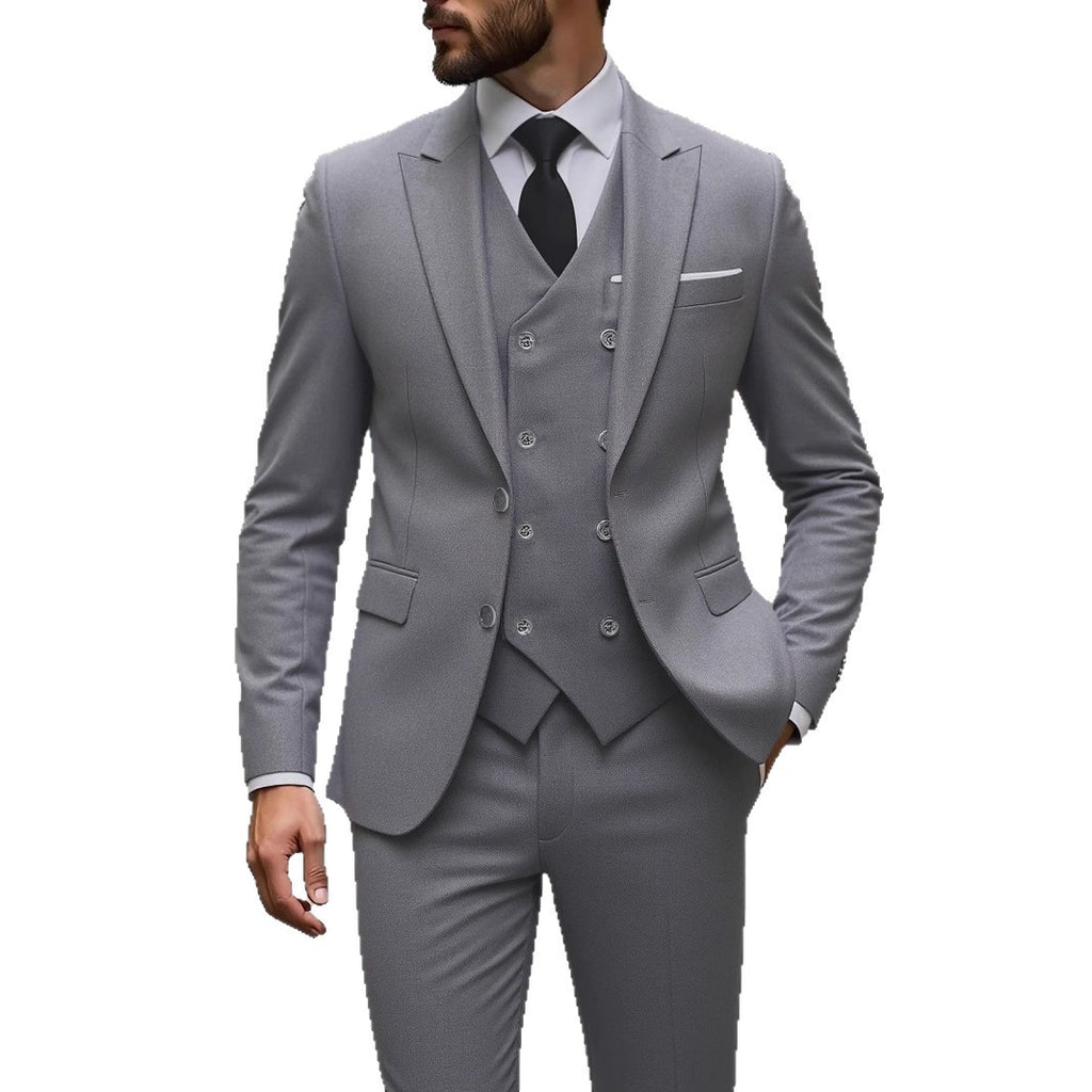 Men's Formal Suit Three-Piece Set