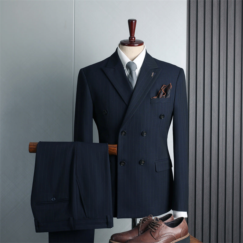 Italian Double Breasted Slim Fit Men's Suit