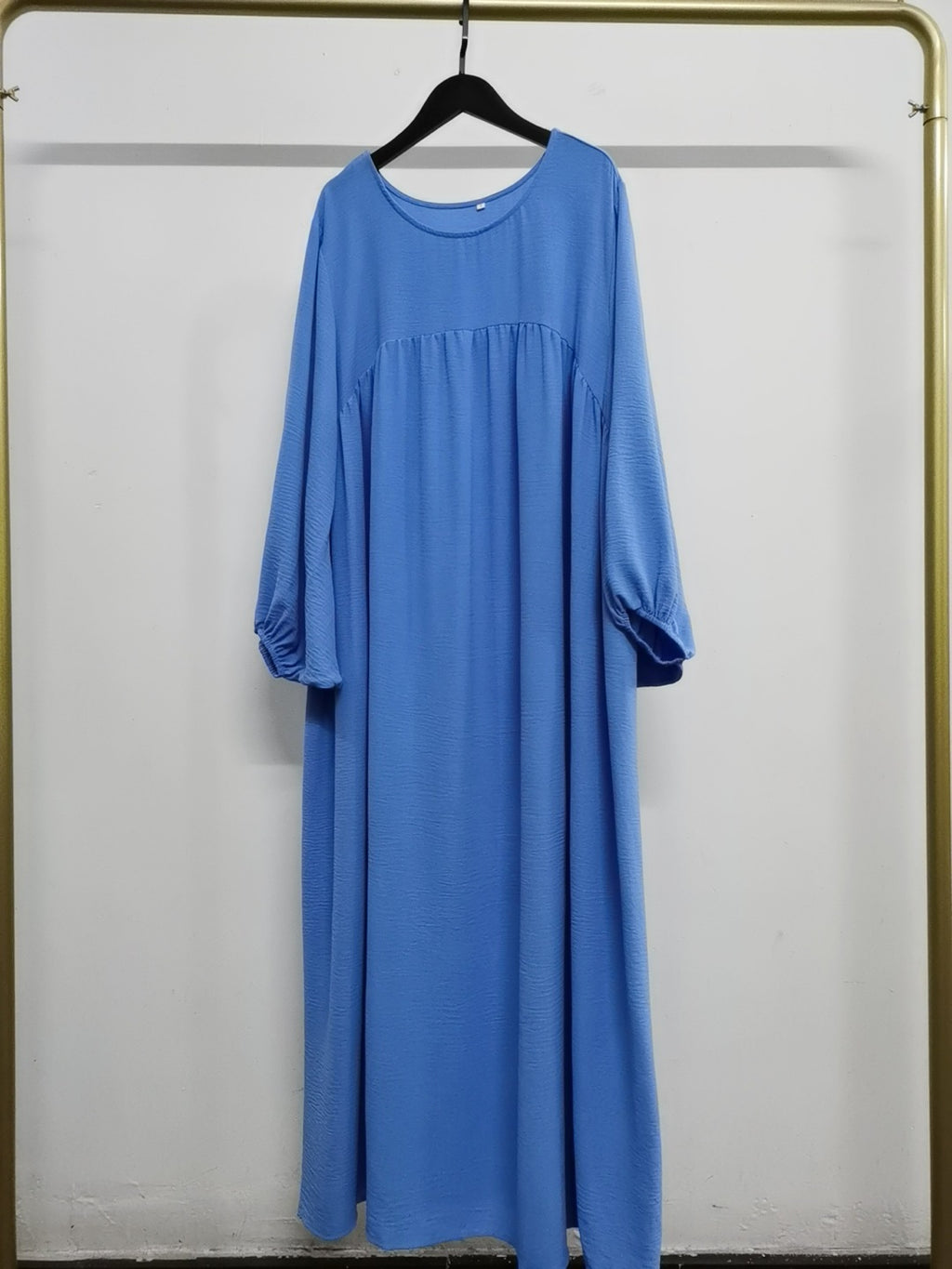 Wide and soft pure-color dress and long robe