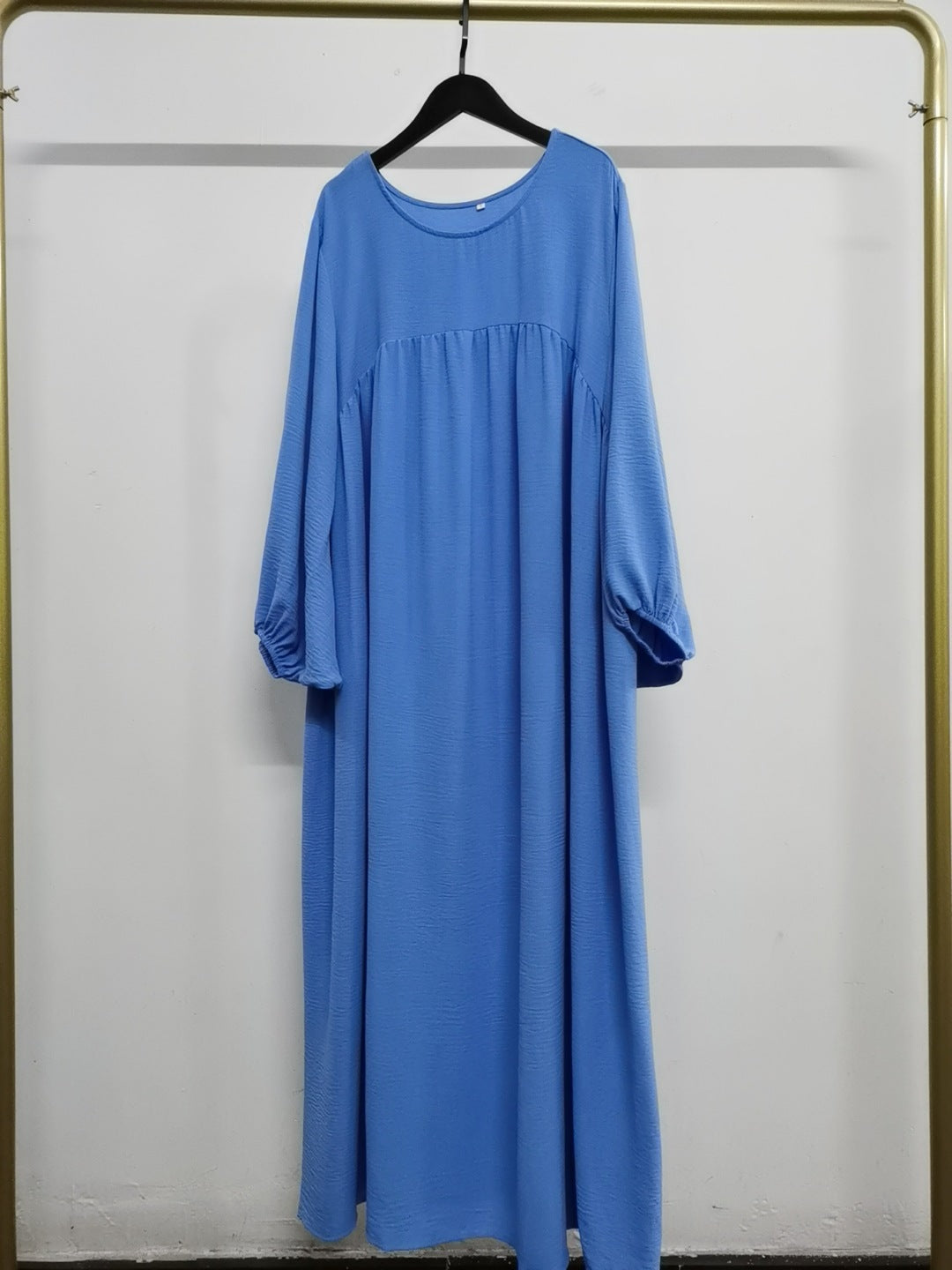 Wide and soft pure-color dress and long robe