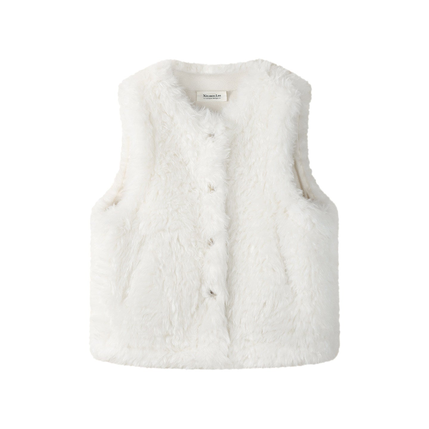 Sheepskin round-neck jacket