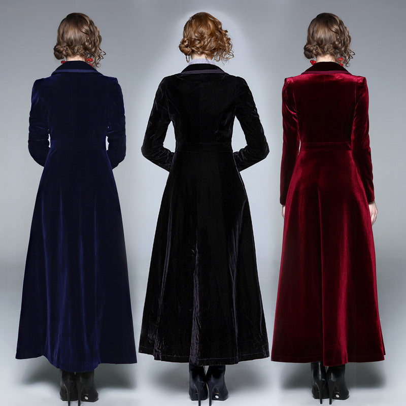 Long velvet coat