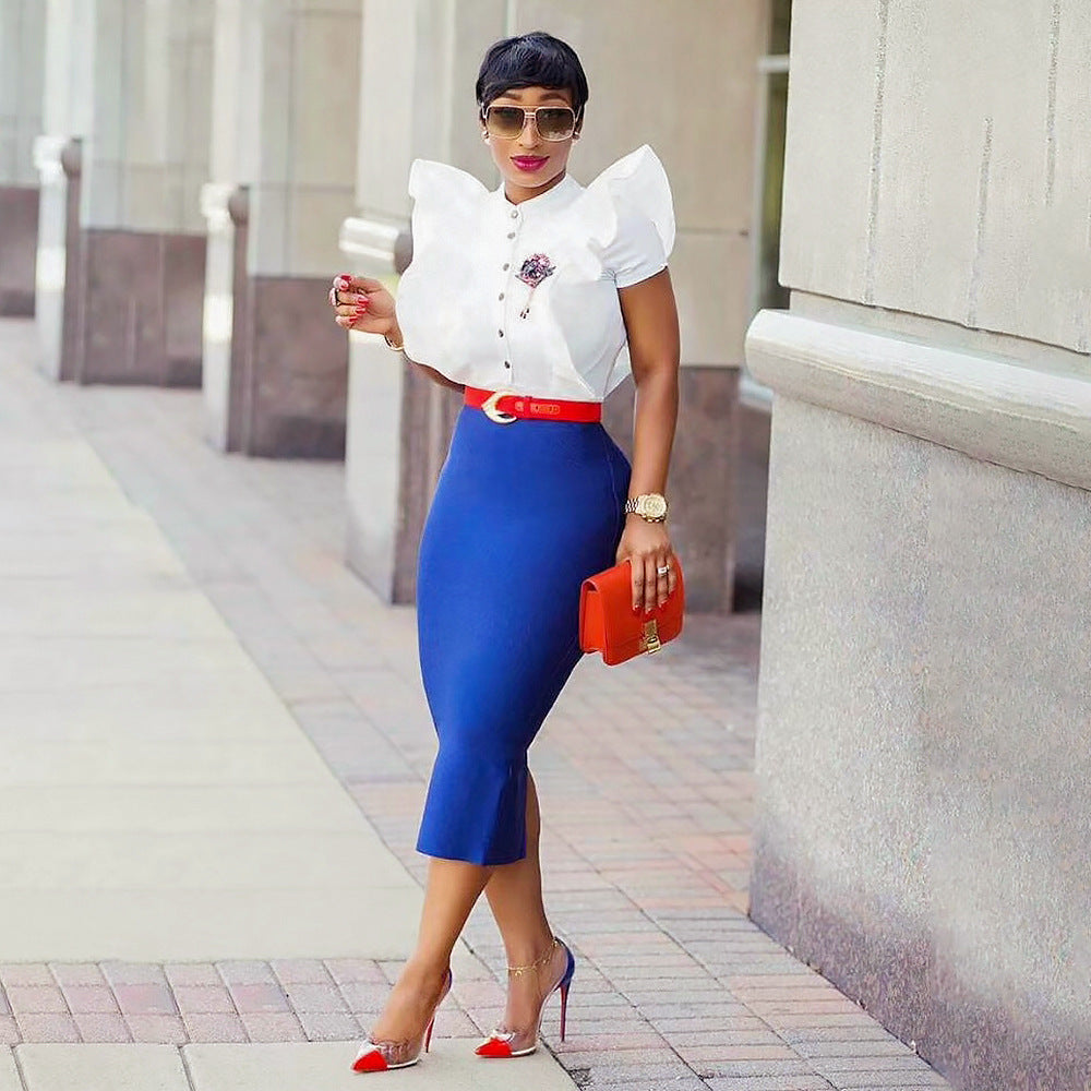 Slim High Waist Bandage Pencil Skirt