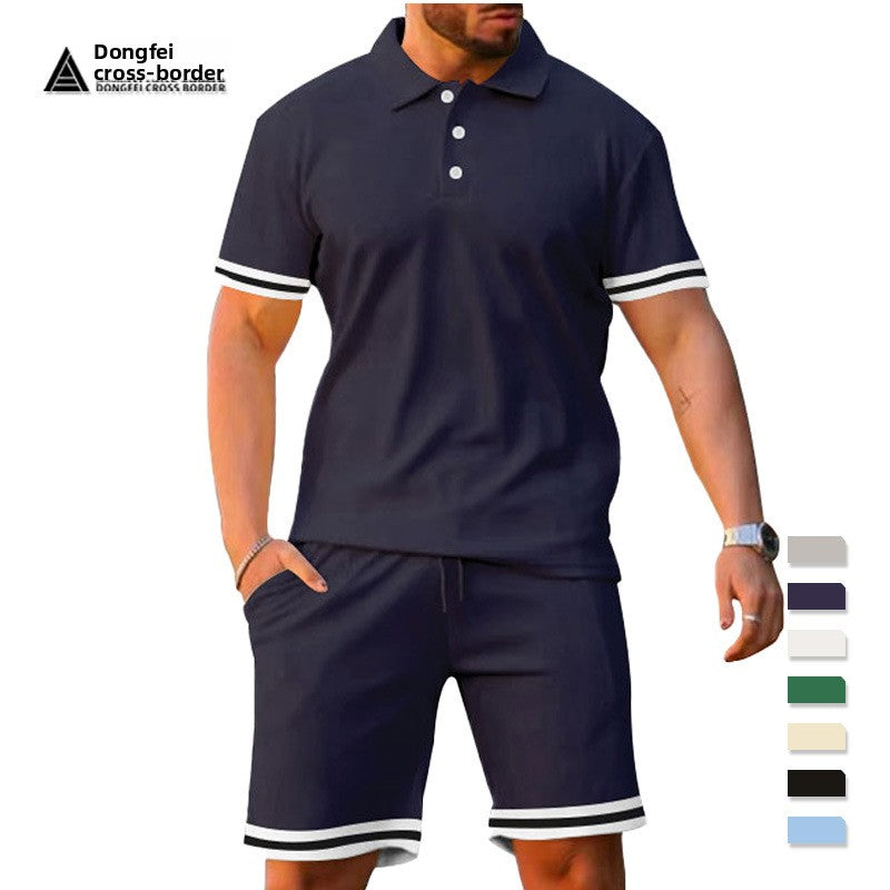 Men's short-sleeved suit, Polo shirt and shorts