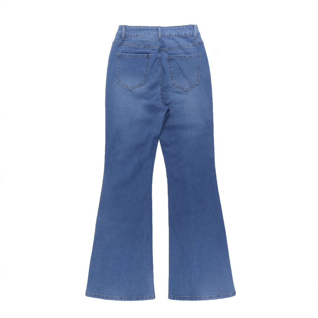 Solid Color Denim Jeans