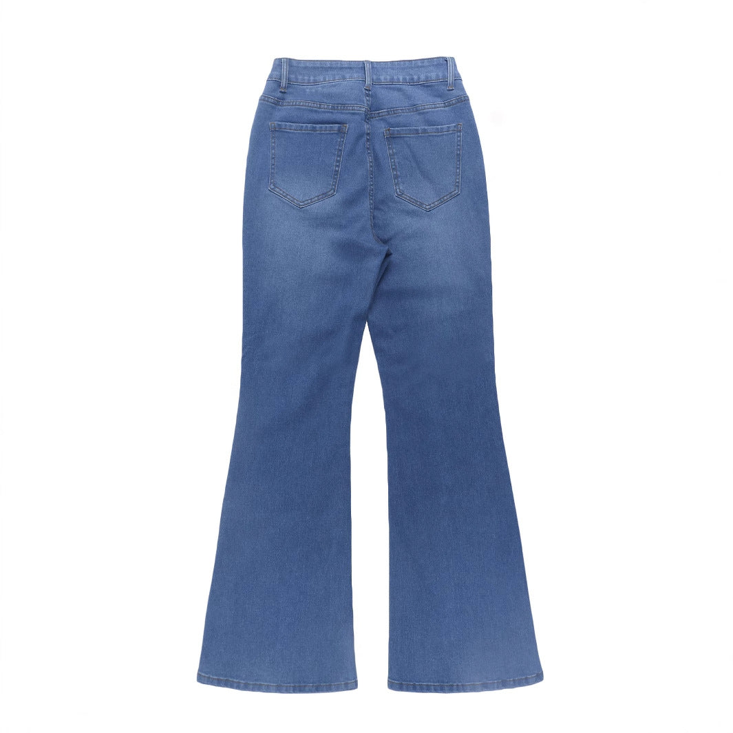 Solid Color Denim Jeans