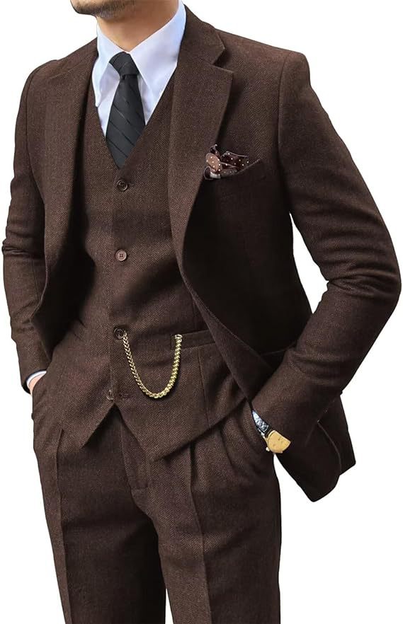 Men's Suit Three-Piece Set
