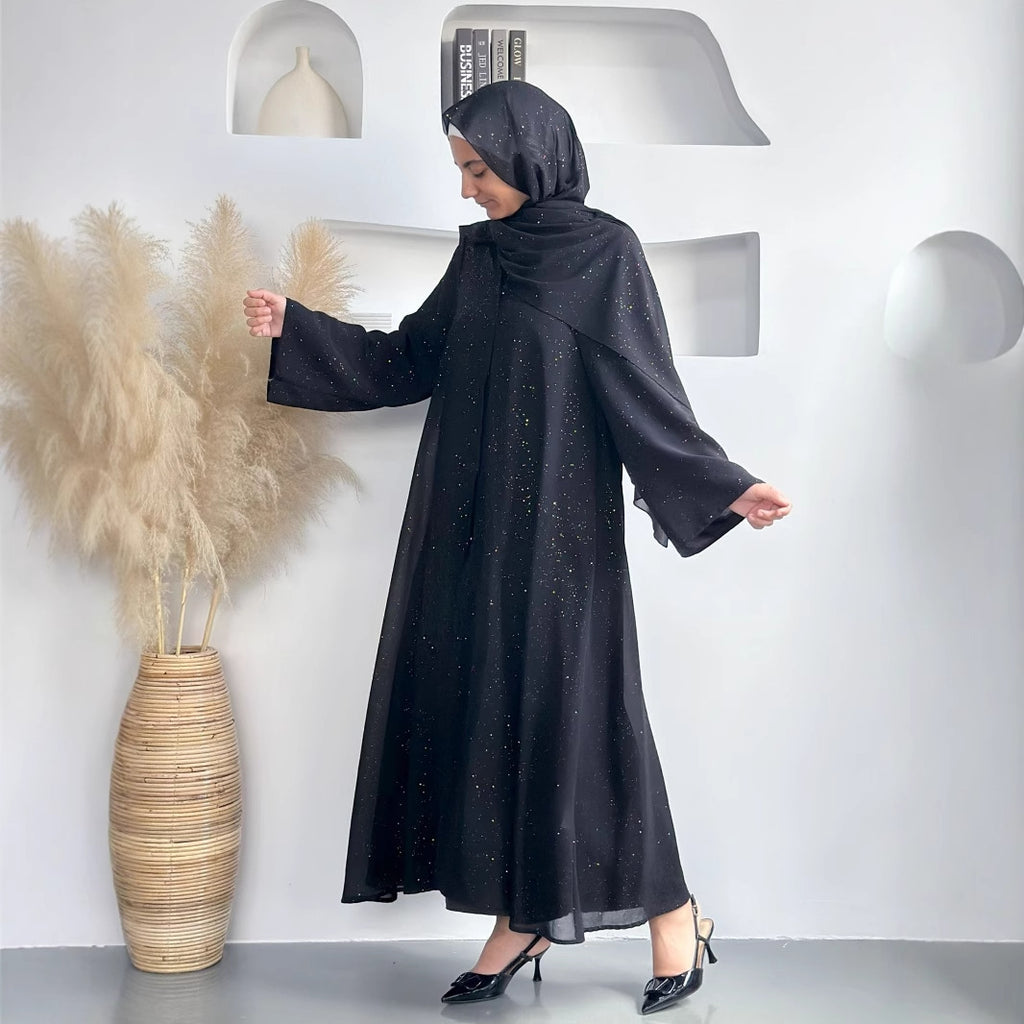 Robe Lining Headscarf Three-Piece Set