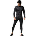 Men's Fleece-Lined Sportswear Suit for Winter Fitness and Running