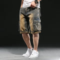 Men's Workwear Multi-Pocket Denim Shorts Loose Fit