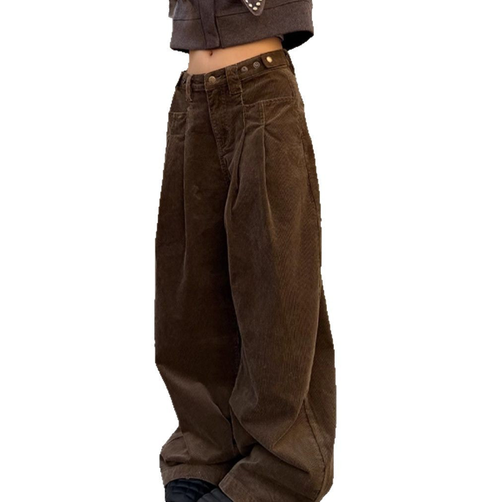 Corduroy wide-leg trousers
