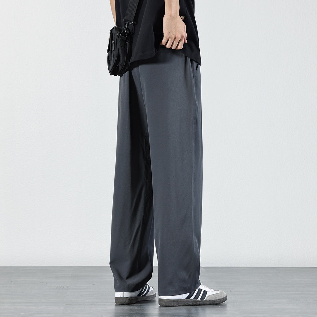 Men's Ice Silk Draped Casual Trousers