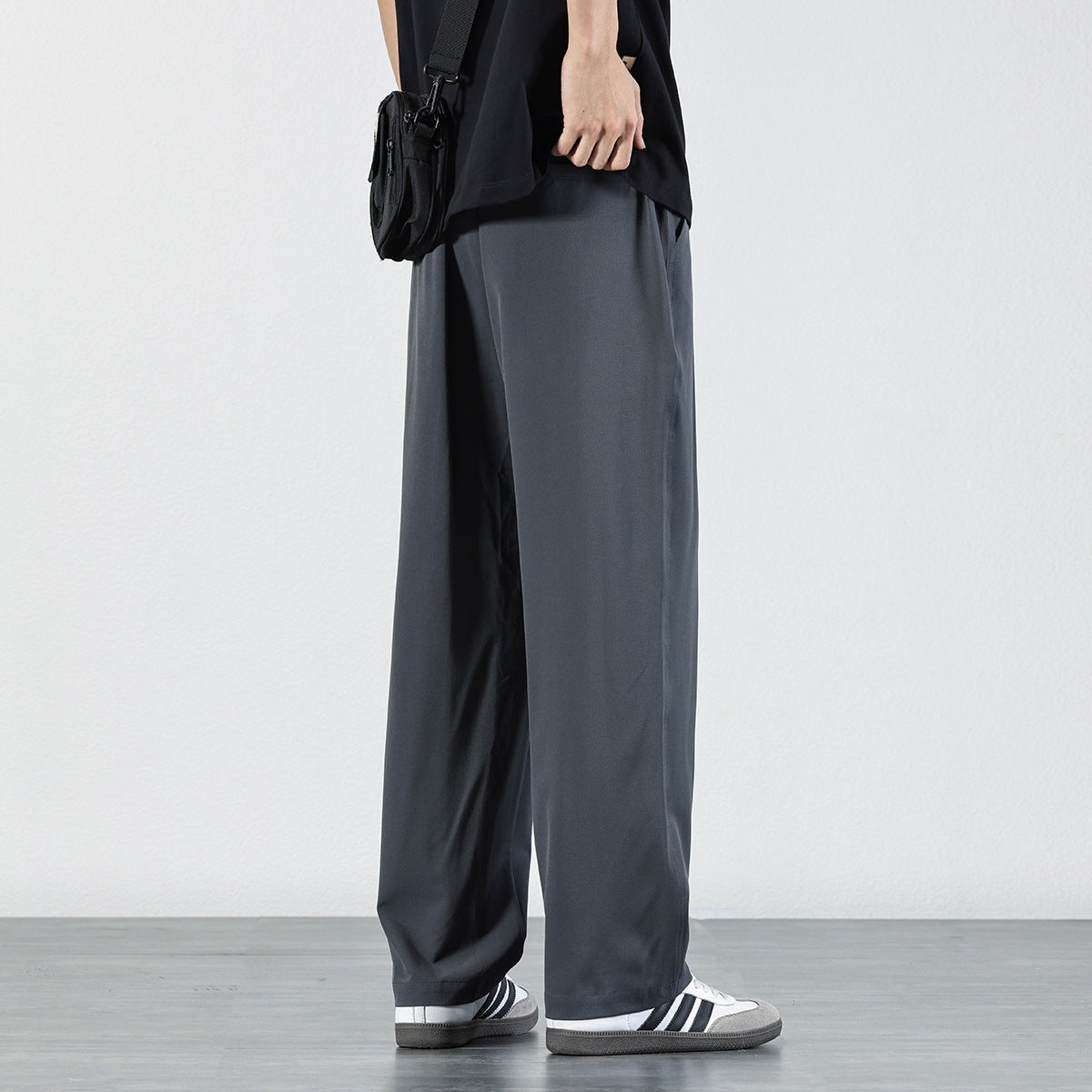 Men's Ice Silk Draped Casual Trousers