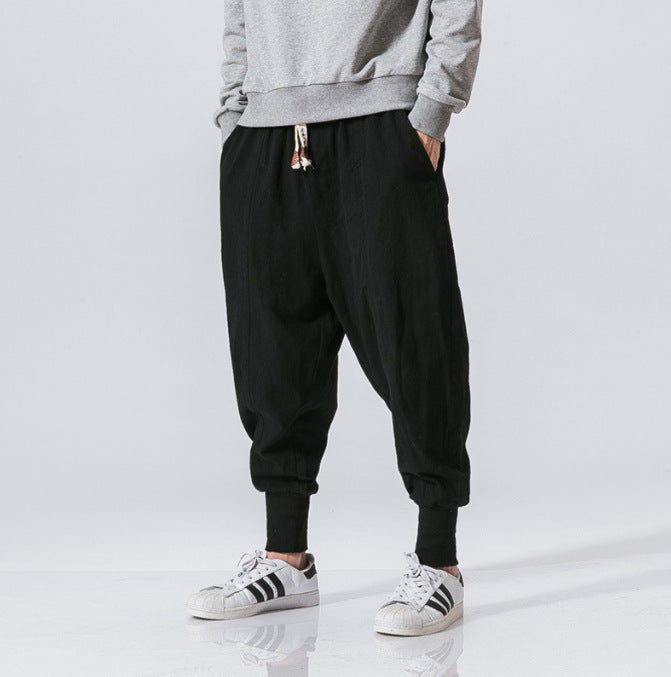 Cotton Linen Men's Casual Trousers