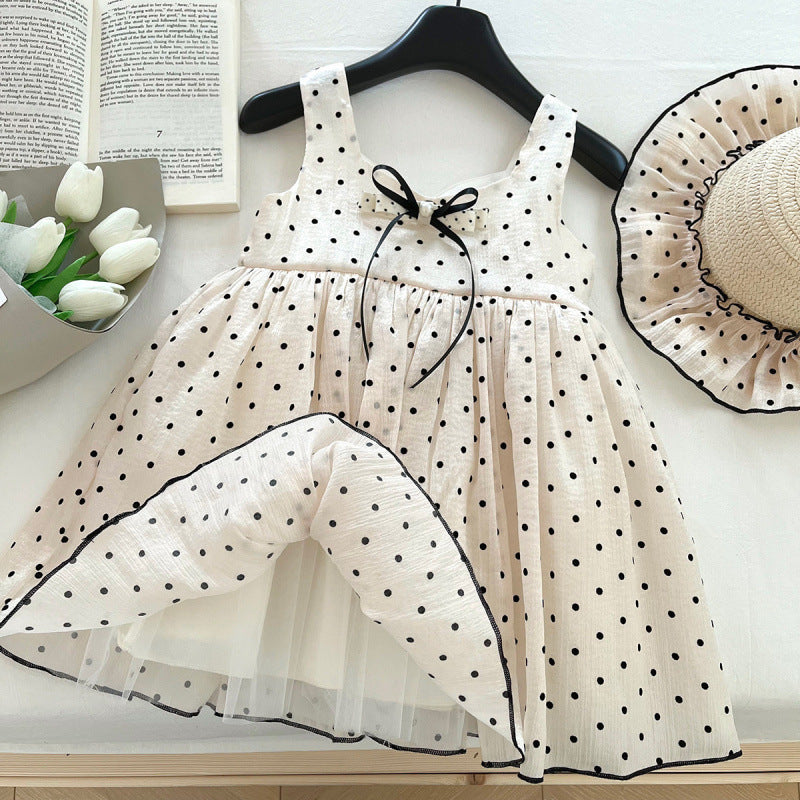 Pearl Polka Dot Princess Dress for Girls