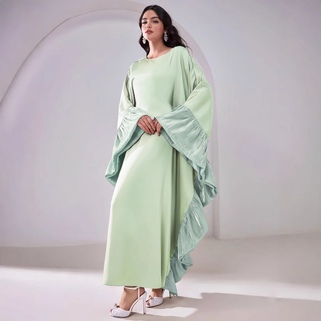 Long robe batwing sleeve blouse
