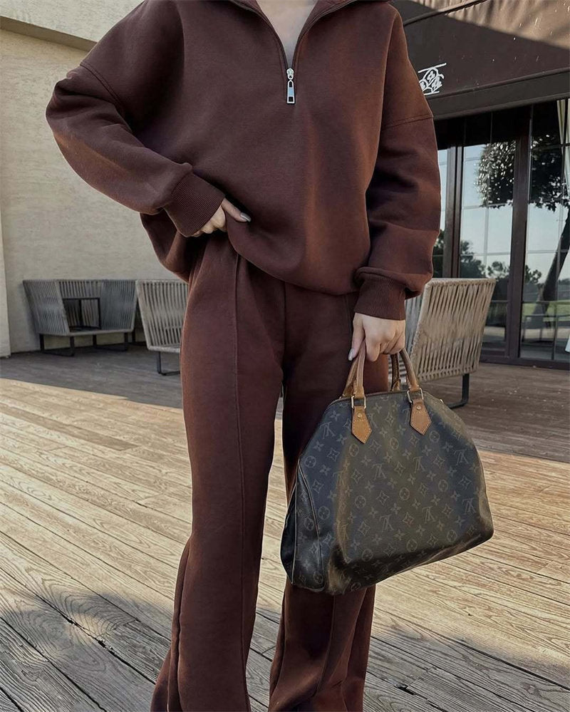 Women's Tweed Sport Suit Two-Piece Set