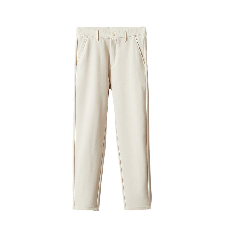 Men's straight-leg suit pants