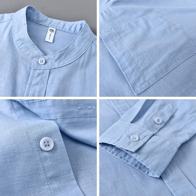 Linen long-sleeved shirt