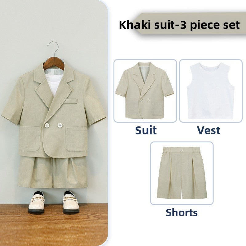 Boys' Short Sleeve Suit Shorts