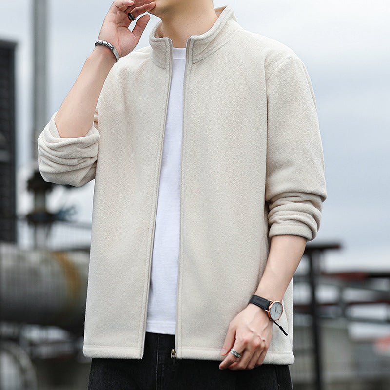 Men's Polar Fleece Stand Collar Jacket