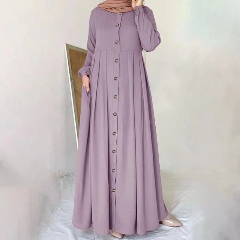 Loose and elegant robe-style dress