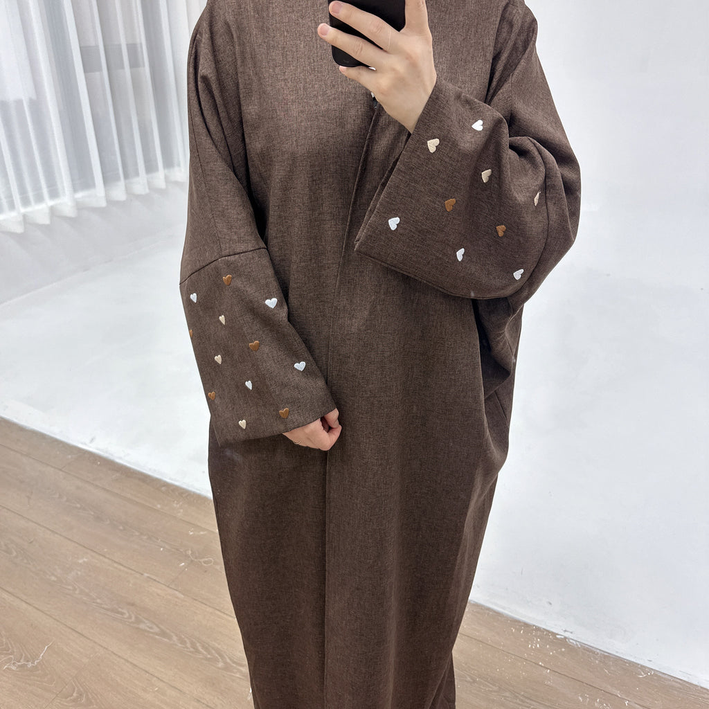 An elegant cardigan robe