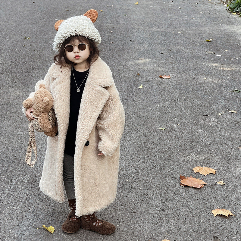 Kids' Teddy Wool Blend Winter Coat