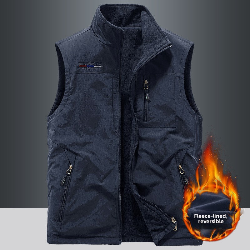 Men's Double-Sided Fleece Winter Vest