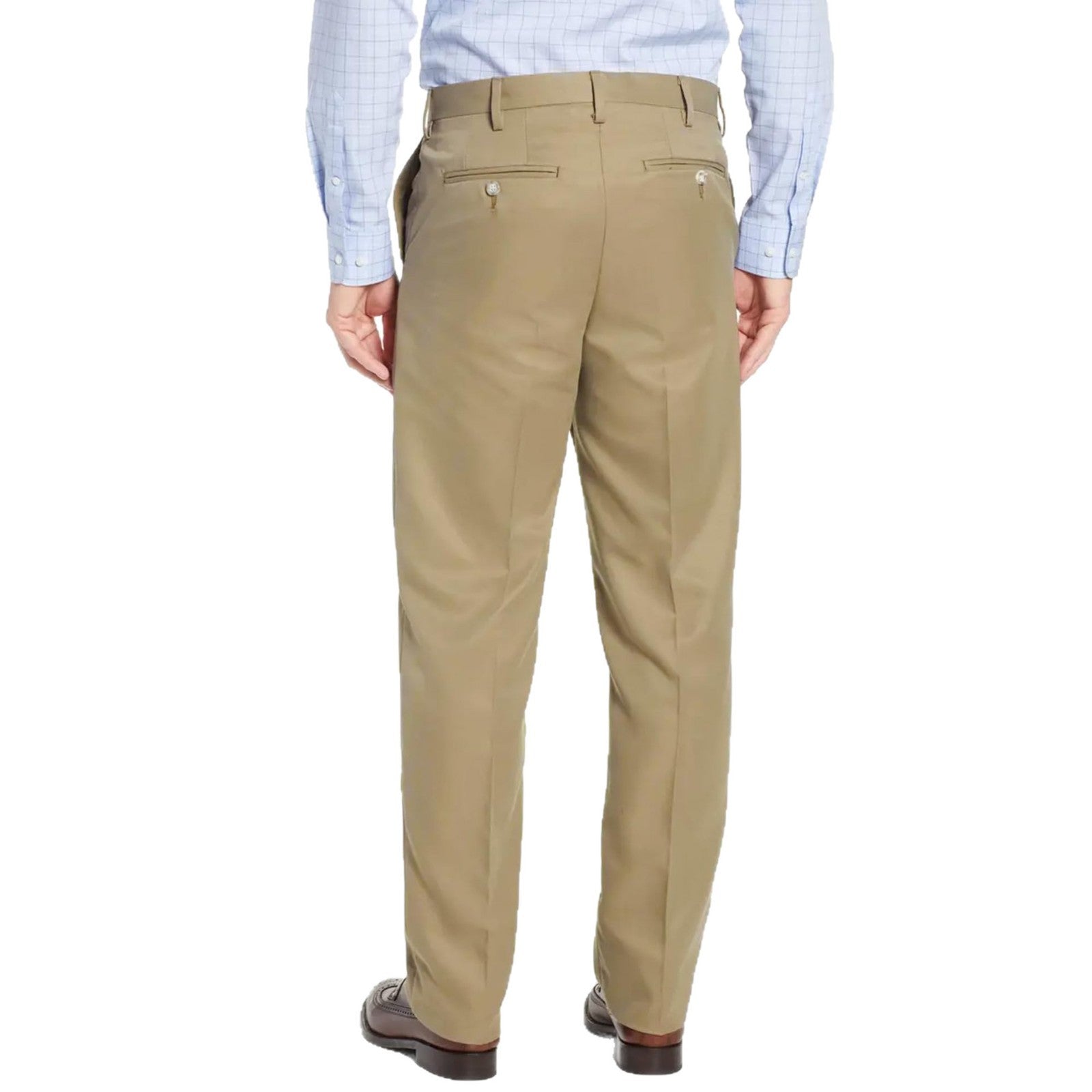 Men's Straight Fit Cotton Blend Trousers