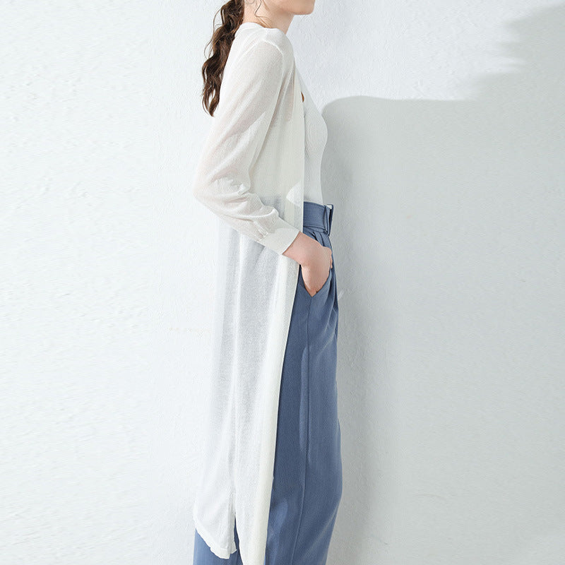 Women's Linen Ice Silk Knitted Cardigan