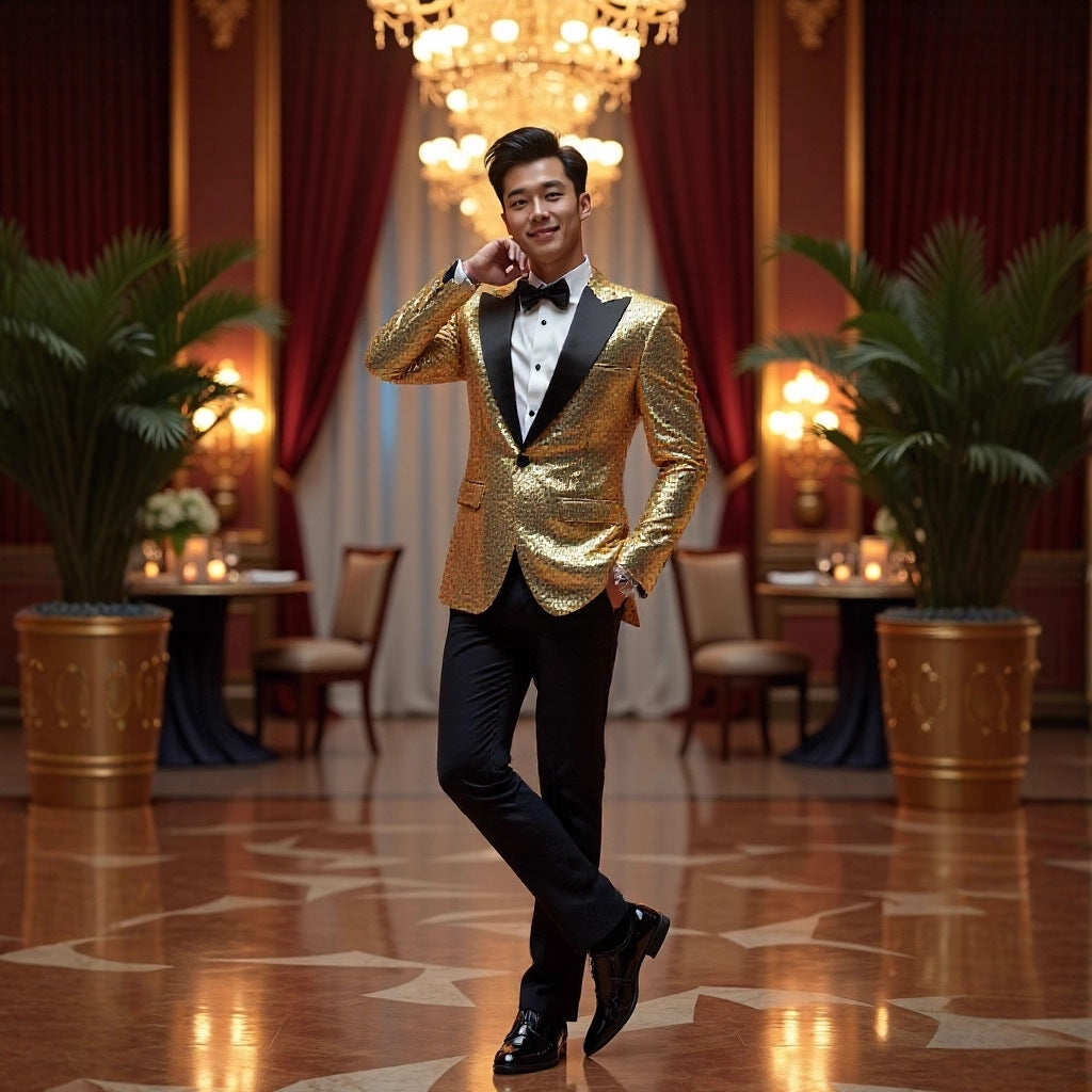 Men's Sequined Dinner Suit