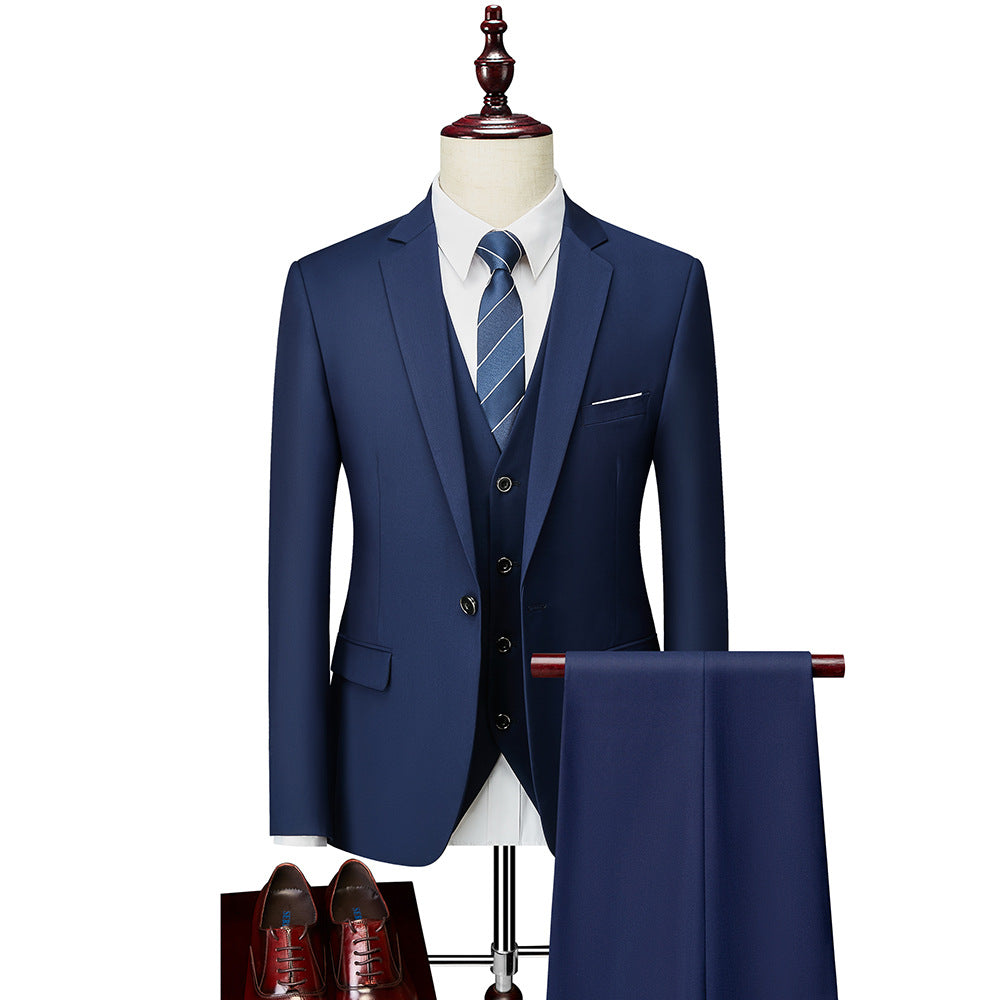 Men's Formal Three-Piece Suit Set