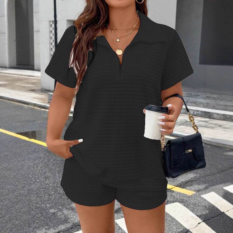 Women's Jacquard Casual Two-Piece Set
