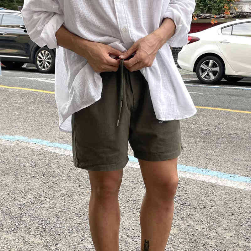 Men's Linen Blend Casual Shorts