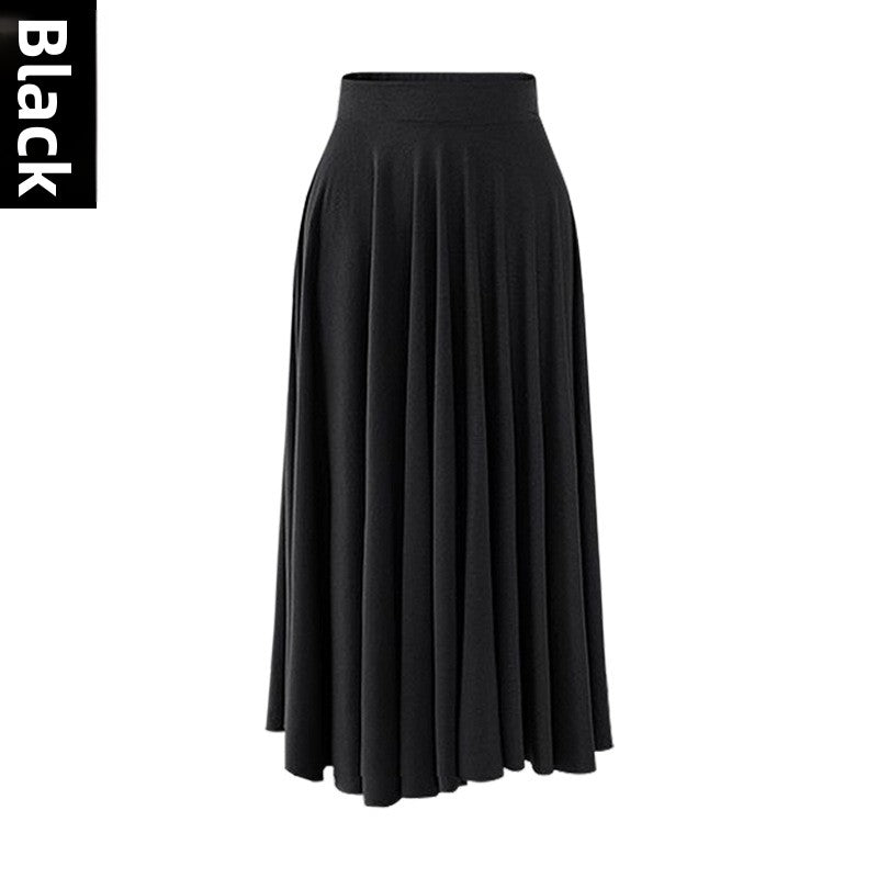 High Waisted Pleated Umbrella Skirt