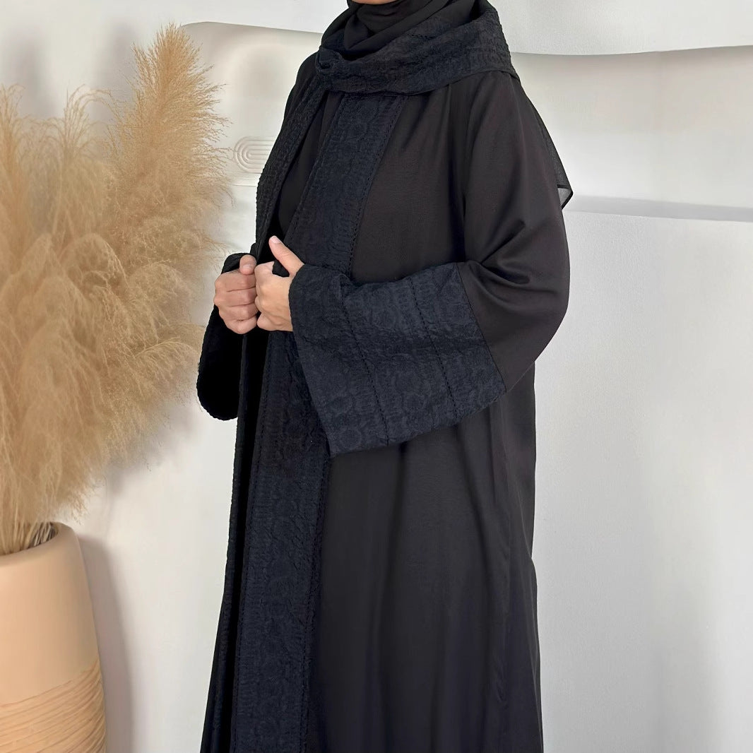 Long Robe Dress Set - Three-piece set Scarf, Inner skirt, Long robe, and Straps