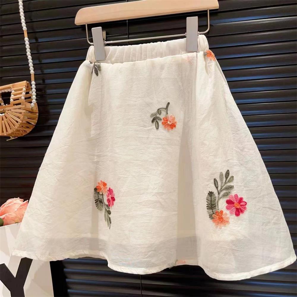 Girls' Vintage Bubble Sleeve Hanfu Two-Piece Set