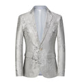 Slim Fit Floral Print Men's Suit Jacket