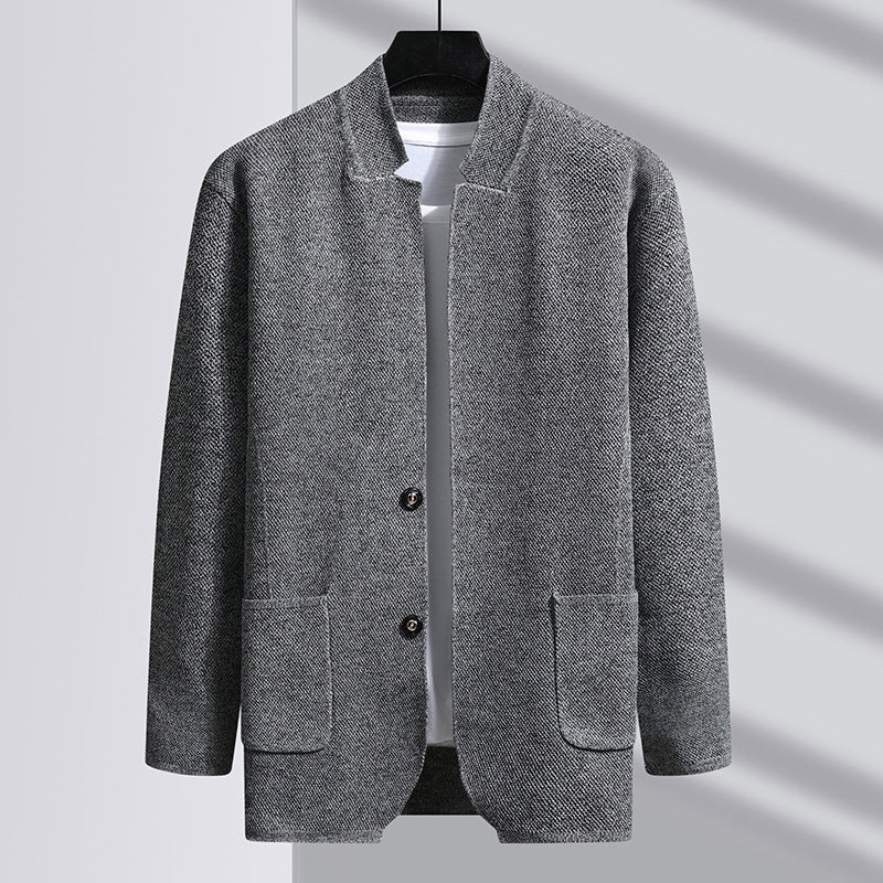 Men's Stand Collar Knit Sweater