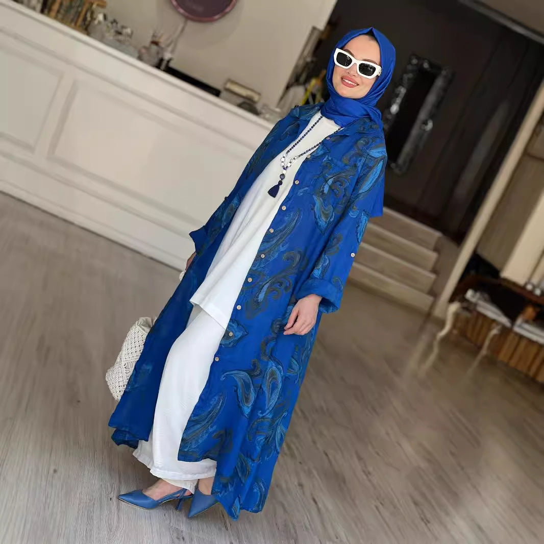 Loose plus-size dress robe - Cardigan Robe