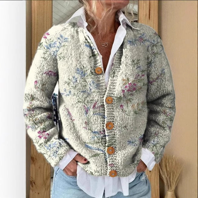 Geometric 3D Print Women's Cardigan