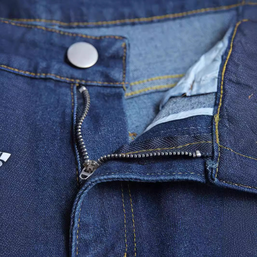 Men's mid-rise denim jeans